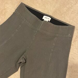 Helmut Lang Womens Green Cotton Mid-Rise Pull On Skinny Leg Pants Size Small